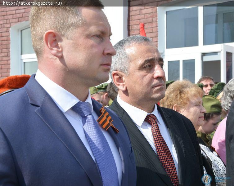 Аткарск первым в Саратовской области встретил ретро-поезд "Воинский эшелон"