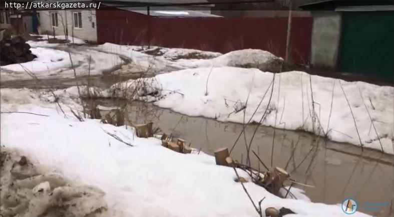 На улице Луначарского отведут от домов талые воды