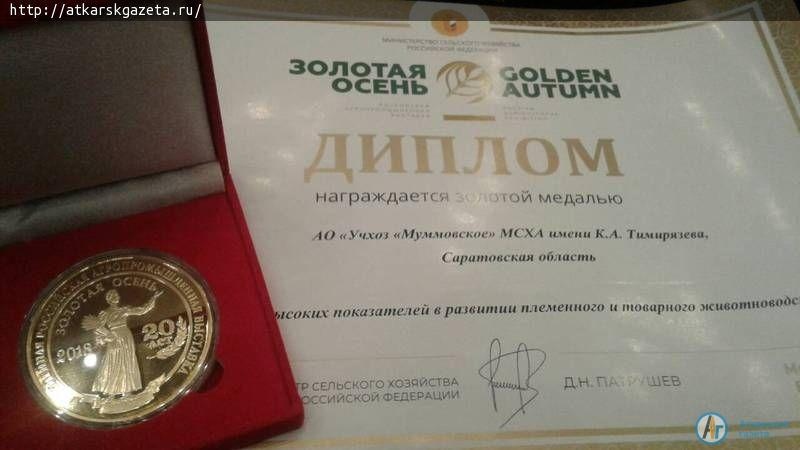 На "Золотой осени 2018" учхоз "Муммовское" получил золотую медаль