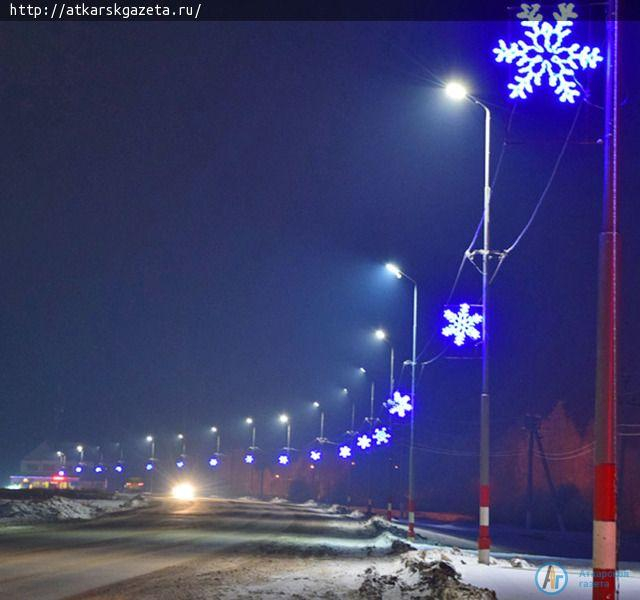 Новогодние пейзажи Аткарска создают праздничное настроение (Фоторепортаж)