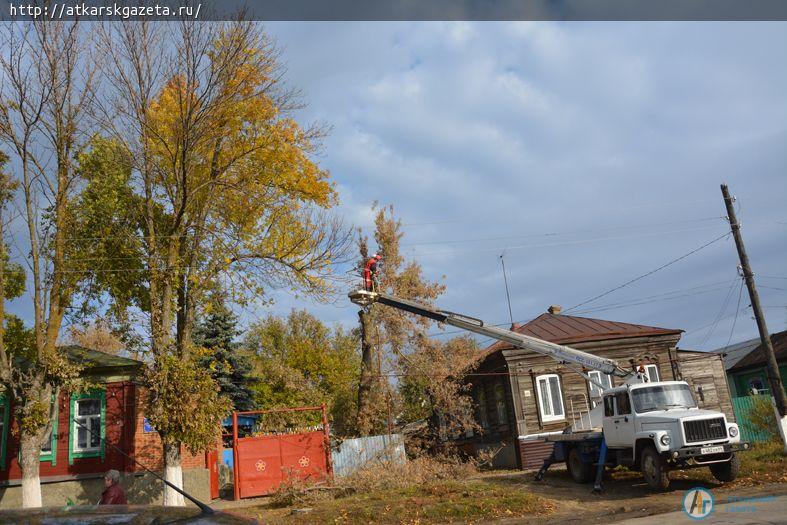 По поручению главы района территорию детского сада избавили от таящих угрозу деревьев (ФОТО)