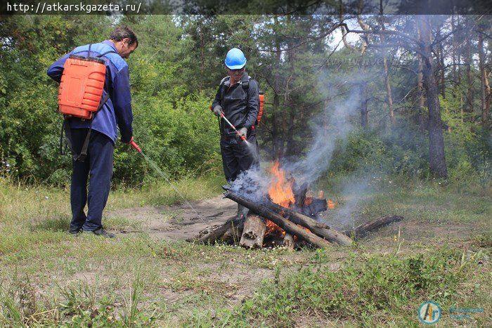 В Аткарске министр рассказал о новых технологиях предотвращения лесных пожаров