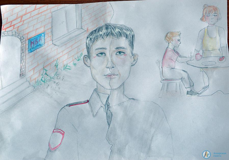 Дети аткарских полицейских нарисовали родителей на службе