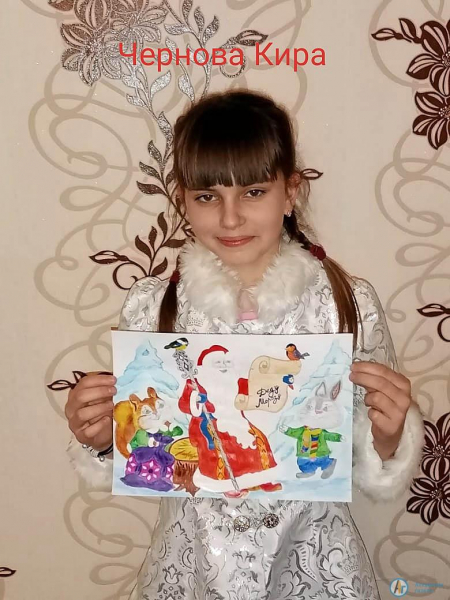Юные большеекатериновцы поздравили Деда Мороза с Днем рождения