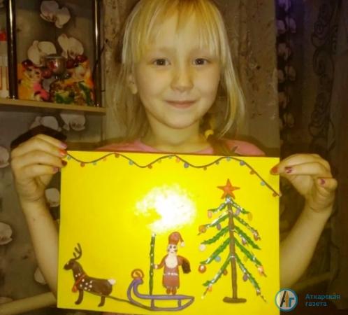 Юные жители Большой Осиновки нарисовали новогоднюю сказку