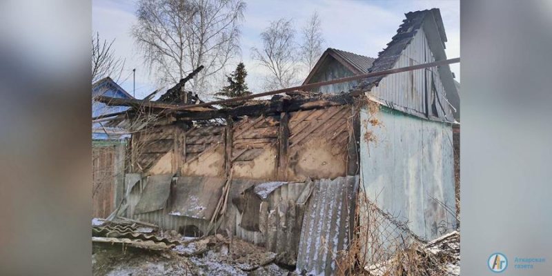 На масленицу в Аткарске вспыхнула баня