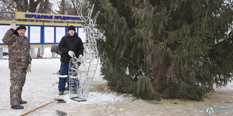 Новогодняя инсталляция зажжется на въезде в Аткарск