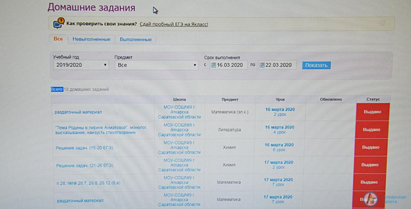 Школа №9 запустит видеоуроки на время дистанционного обучения