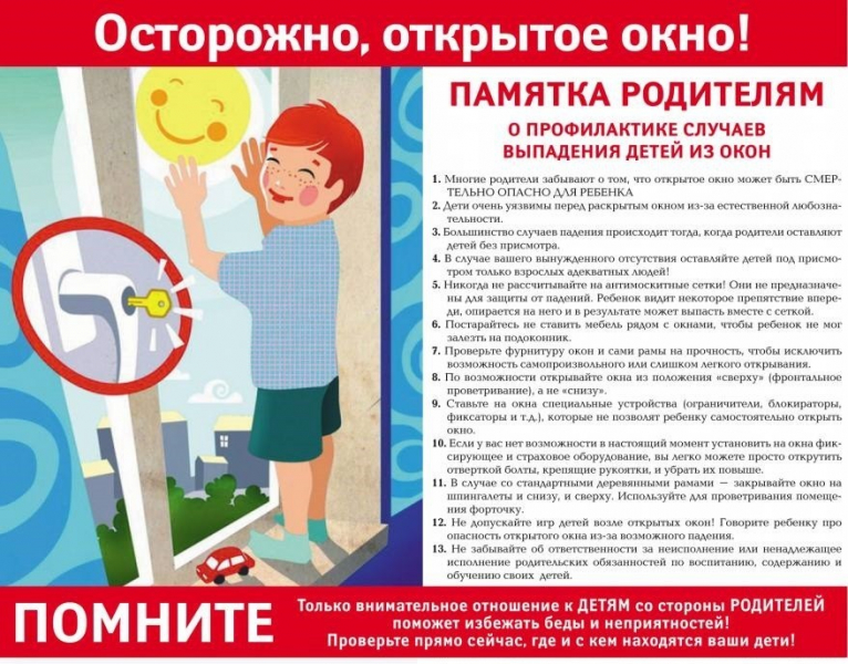 Соцработники напоминают об опасности открытых окон для детей