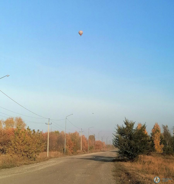 Утром над Аткарском парил воздушный шар
