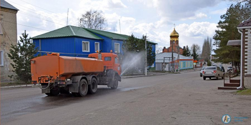 В Аткарске впервые прошла дезинфекция улиц