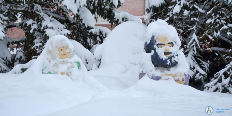 В Аткарске выпала месячная норма снега