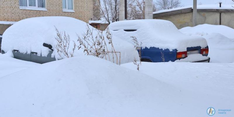 В Аткарске выпала месячная норма снега