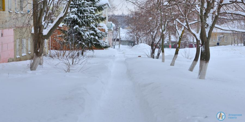 В Аткарске выпала месячная норма снега