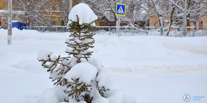 В Аткарске выпала месячная норма снега