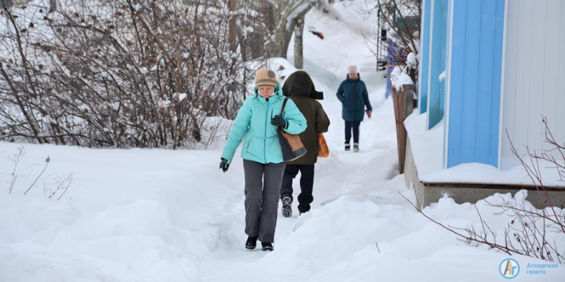 В Аткарске выпала месячная норма снега