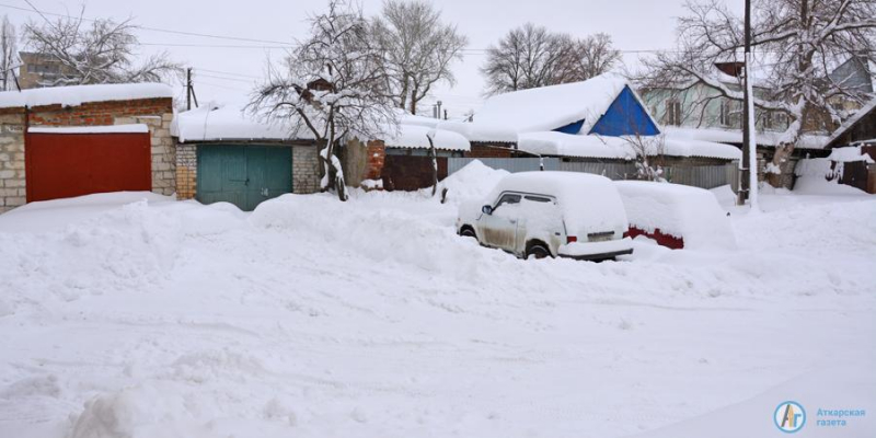 В Аткарске выпала месячная норма снега