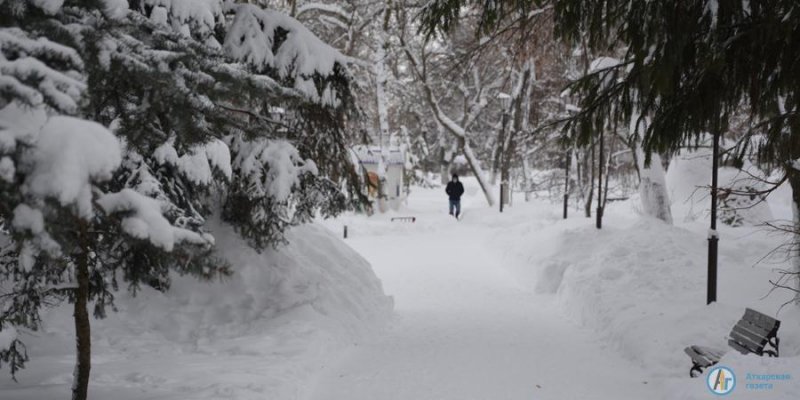 В Аткарске выпала месячная норма снега