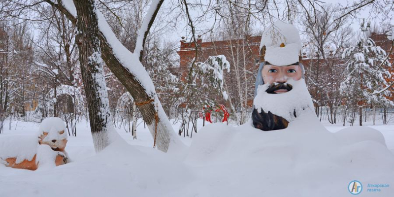 В Аткарске выпала месячная норма снега