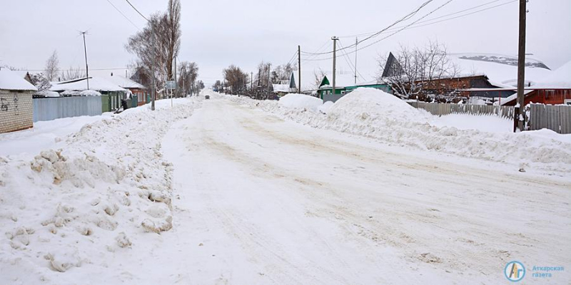 В Аткарске выпала месячная норма снега