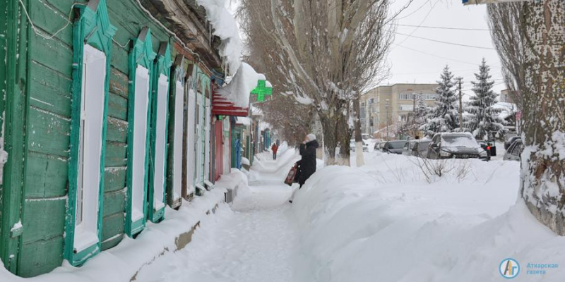 В Аткарске выпала месячная норма снега