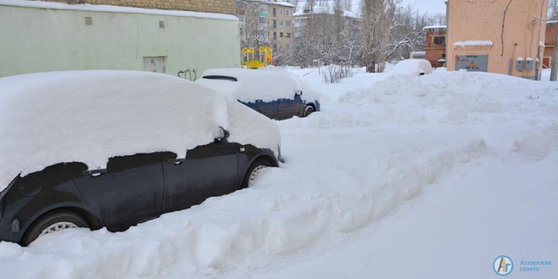 В Аткарске выпала месячная норма снега