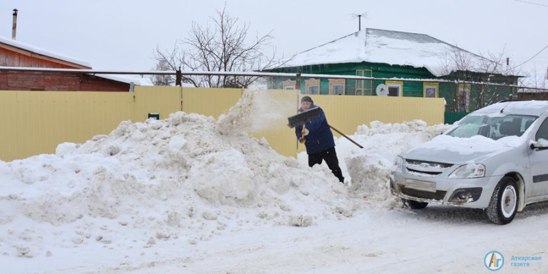 В Аткарске выпала месячная норма снега