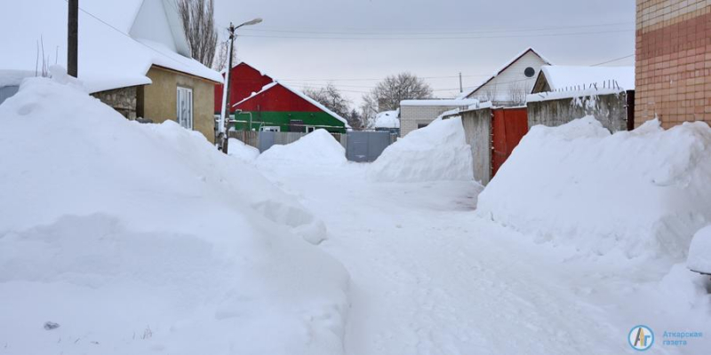 В Аткарске выпала месячная норма снега