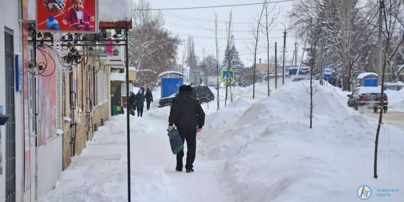 В Аткарске выпала месячная норма снега