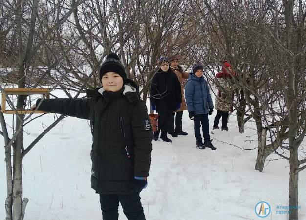 В школьном саду Даниловки открылась птичья столовая