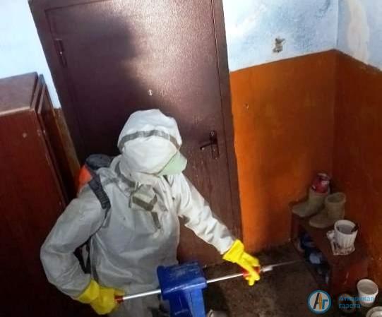 В Тургенево провели обработку подъездов от коронавируса