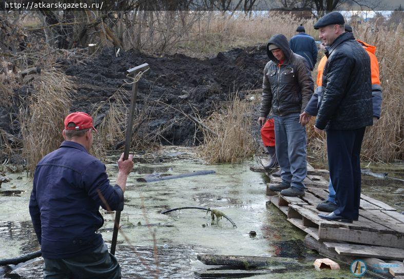 Водопровод на улицу Мельничную придет по старому руслу реки Аткары (ФОТО)